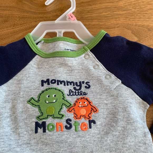 NWT Carter’s “Mommy’s Little Monster” 2-pc outfit - Picture 5 of 8